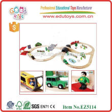 Vente chaude jouet pour enfants jouet 80pcs train jouets OEM intelligent jouet en bois train EZ5114